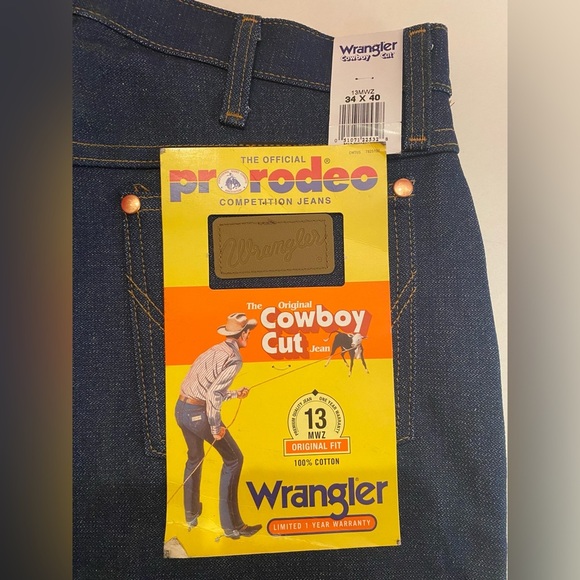 NWT Wrangler Pro Rodeo Jeans Mens 34 x 40 Competition Cowboy Cut - Picture 4 of 6